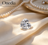 Onedia Fabrikası Toptan Laboratuvarda Üretilmiş D Renk VVS1 Kalp Kesim DEF Beyaz 3-10mm Renk Oyunu/Ateşli Mozanit Gevşek Taşlar GRA