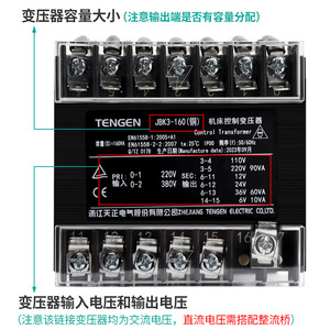 Transformateur de contrôle monophasé Tengen 160VA 380V vers 220V 110V 36V 24V 12V 6V à enroulement en cuivre - Product Image 3