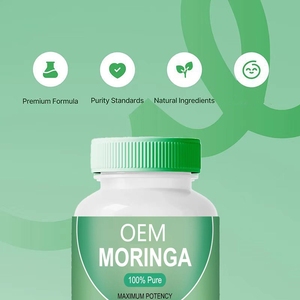 Cápsulas de Hoja de Moringa OEM, Favorecen un Sueño Reparador, Cápsulas de Polvo de Moringa Natural que Apoyan la Energía Saludable - Product Image 4