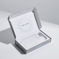 Caja personalizada para teléfono móvil, caja de embalaje, caja de cartón para teléfono, productos impresos 3c, envío por correo, embalaje de papel con gancho para colgar