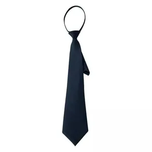 Black Clip On Tie Security Ties For Men Women Doorman Steward Matte Black Necktie Black Funeral Tie Clothing Accessories