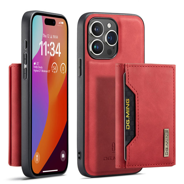 For iPhone 11 Pro XS Max X XR 7 8 Plus SE2 SE3 Cover Original DG. MING M2 Magnetic Detachable Wallet Leather Phone Case Factory