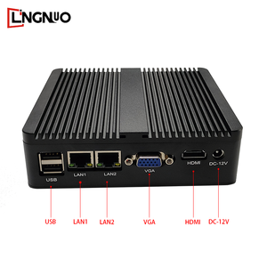 Mini PC Industrial con Procesador de Doble Núcleo, Accesorio Informático Integrado, Mini Ordenador sin Ventilador de Aluminio - Product Image 4
