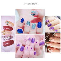 Ensemble de 48 couleurs de paillettes pour nail art en flacon de verre, poudre scintillante, paillettes hexagonales, style caviar