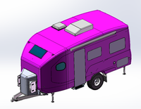 Légère remorque monobloc en carbone aux normes australiennes Caravane durable Voyage toutes saisons Idéal pour le camping hors réseau