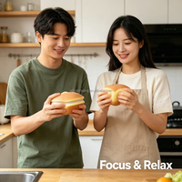Jouet anti-stress créatif en forme de hamburger et de pain aux haricots rouges, à rebond lent, pour la décompression quotidienne