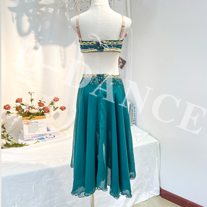 AL-R0821 <span class=keywords><strong>Sexy</strong></span> Costume da Danza del Ventre Contemporaneo per Ragazze, Abbigliamento da Performance, Pantaloni da Allenamento, Danza Scenica per Bambini 100% Poliestere - Product Image 4