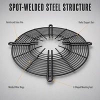 Grille de protection de ventilateur en acier inoxydable, couvercle de ventilateur en fil métallique