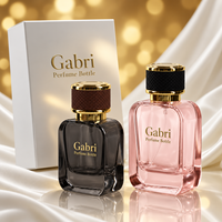 Flacons de parfum personnalisés 30ml 100ml, flacon de parfum vide personnalisé 50ml avec boîte, étiquette privée OEM, flacon de parfum noir de luxe