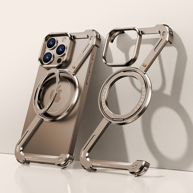 Z Case Edge-less Metal Phone Case with 360 Degree Rotatable Kickstand Wireless Charging Supported