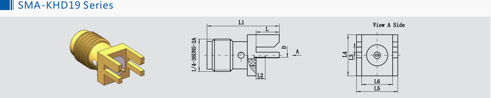 Platten-Berg-Lötmittel-Aufnahmebohrung PWB-Reihen-Verbindungsstück SMA 50 Ohm-SMA weibliches