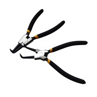 Pince à circlips améliorée 2 pièces pour nez de clé à circlips, outil de démontage de circlips intérieur/extérieur avec poignée antidérapante pour espaces étroits et trous profonds