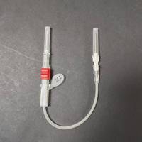 Aiguilles papillon stériles jetables à deux ailettes en PVC pour prélèvement sanguin intraveineux, usage médical hospitalier