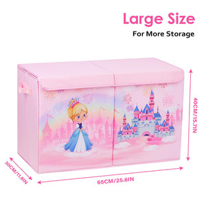 Logotipo personalizado reutilizable almacenamiento para niños Almacenamiento de juguetes para niños a prueba de polvo <span class=keywords><strong>caja</strong></span> de almacenamiento apilable plegable con proveedores de OME - Product Image 2