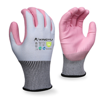 Gants de sécurité personnalisés XINGYU HPPE A4 15 Gauge avec revêtement en PU sur la paume, anti-coupure, flexibles, légers, pour la fabrication métallique et la construction