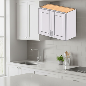 Mobile da Cucina Bianco Stile Shaker Sunique Sydney in MDF, Design Moderno 33x24 Pollici - Product Image 3