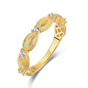 Anillo <span class=keywords><strong>Italiano</strong></span> de <span class=keywords><strong>Oro</strong></span> de <span class=keywords><strong>14K</strong></span> con Acabado Cepillado, Anillo de Alta Gama Retro para el Dedo Índice, Joyería para Mujer, Diseño Personalizado al por Mayor - Product Image 1