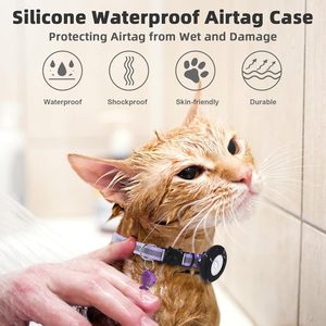 SimpleThings Cat <b>Collar</b> Purple 3/8 In Wide Reflective Waterproof With Bell And Safety Buckle For <b>Small</b> Cats - Product Image 4