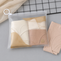 Sac d'emballage personnalisé en PVC dépoli avec fermeture éclair et anneau de traction pour sous-vêtements sans couture, sac de rangement pour lingerie, vente en gros
