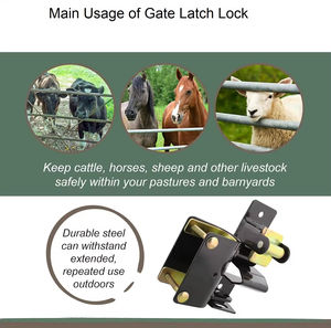 Disponibilità immediata USA: Chiusura a scatto bidirezionale <span class=keywords><strong>per</strong></span> cancelli, resistente, <span class=keywords><strong>per</strong></span> recinzioni e box <span class=keywords><strong>cavalli</strong></span> - Product Image 2