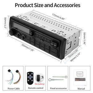 วิทยุติดรถยนต์ JMC 1Din ดีไซน์ย้อนยุค ทันสมัย รักษาลักษณะเดิม รองรับ MP3 สำหรับรถยนต์คลาสสิก - Product Image 5