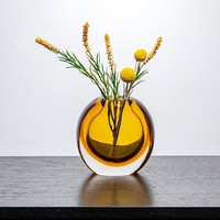 Vente chaude Moderne De Luxe Ovale Vase En Verre Ornement Creative Salon Hydroponique Fleur Vase En Cristal Pour La Décoration De Bureau