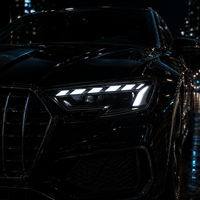 Ensemble de phares LED BK pour Audi A3 2013-2020 RS, nouveau style DRL, clignotants séquentiels, projecteur BiLED, plug and play