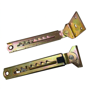 GQK Lit de beauté monobloc de luxe jaune avec tige de traction, réglage télescopique de la hauteur, support à charnière, installation facile, ouverture centrale en métal - Product Image 1