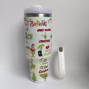 Nuovo Halloween <span class=keywords><strong>Grinch</strong></span> acciaio inossidabile 40oz <span class=keywords><strong>tazza</strong></span> isolata sottovuoto - Product Image 2