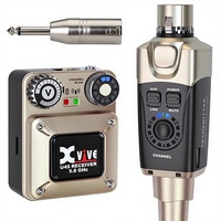 Système de monitoring intra-auriculaire sans fil Xvive U45 IEM avec émetteur 5.8GHz et récepteur bodypack pour studio/essai/spectacle en direct, avec fonction de balayage de canaux