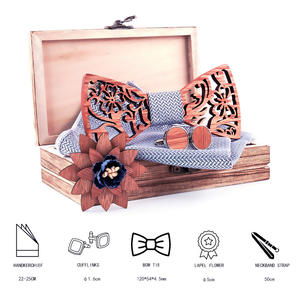 Fabricant direct de nœuds <span class=keywords><strong>papillon</strong></span> en <span class=keywords><strong>bois</strong></span> de haute qualité, ensemble de nœuds <span class=keywords><strong>papillon</strong></span> faits à la main, foulards carrés, boutons de manchette, pinces à cravate et fleurs de poitrine - Product Image 2
