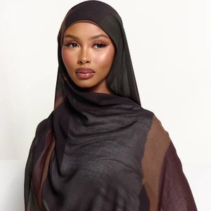 2025 ligero transpirable Modal viscosa algodón estampado Hijab verano pañuelo para la cabeza para mujeres musulmanas chal tradicional fino - Product Image 2