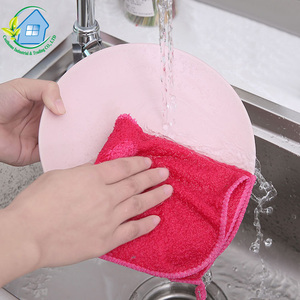 <span class=keywords><strong>Cuisine</strong></span> Super Absorbant Suspendu Corail Polaire <span class=keywords><strong>Main</strong></span> Torchons Avec Liens - Product Image 3