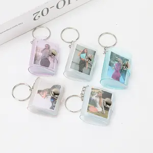 GT Manufacturers Wholesale PVC couple mini photo album wallet pvc soft keychain bag