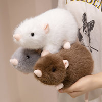 Vente en gros d'adorables poupées en peluche en coton super doux pour la maison, souris, animaux en peluche réalistes et personnalisés, cadeaux pour enfants