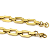 Nouveau collier plaqué or 18 carats à la mode, bracelet en acier inoxydable 316L pour femmes, hommes, couples, cadeau de bijoux