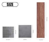 Revêtement de sol en vinyle auto-adhésif imperméable, écologique, ignifuge et insonorisant, 600*600 mm, LVT PVC, pour chambres d'hôtel, salons