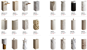 Artificial Stone Hand Wash Round Square Pedestal <strong>Basin</strong> Free Standing Sink Marble Grain Artificial Stone Standing Sink <strong>Big</strong> Size - Product Image 5