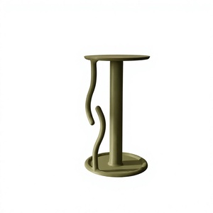 Support de rangement autoportant moderne et durable en métal pour mouchoirs, avec bras incurvés, vert olive, pour la table - Product Image 1