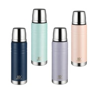 Thermos design en forme de balle en acier inoxydable, bouteille d'eau potable isolée sous vide avec interrupteur