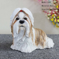 Ornement de chien mignon en résine synthétique, fait main, réutilisable, écologique, moderne et tendance pour la maison - Vente en gros