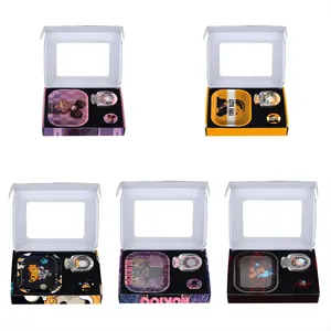 New Design Wholesale Custom Logo Smoking Kit <b>Herb</b> Grinders Tobacco Tin Rolling Tray Glass Ashtray Smoking Kit Set - Product Image 5