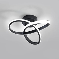 Plafonnier LED minimaliste nordique transfrontalier en aluminium avec surface en vinyle pour salon, balcon, couloir, chambre à coucher, hall d'entrée