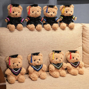 Ours en peluche brodé avec logo personnalisé, mini écharpe d'uniforme de fin d'études, peluche en peluche à offrir aux enfants - Product Image 2