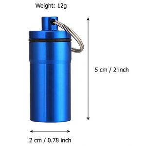Custom Logo Aluminum Travel Pill Case Keychain Waterproof <b>Mini</b> <b>Storage</b> Container for Promotional Activities - Product Image 3