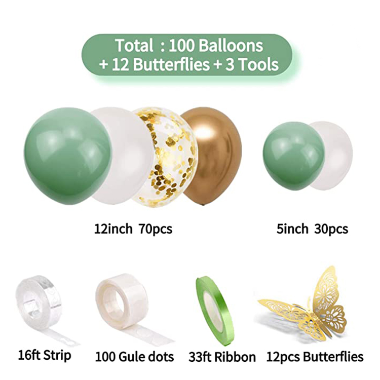Anmal della gungla Palloncn verde salva Ghrlanda Decorazon per