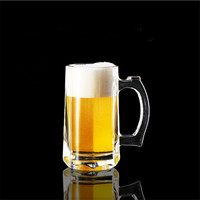 Chope en verre à bière personnalisée de 1 litre Chope à bière de blé en cristal de luxe Style classique Vente en gros
