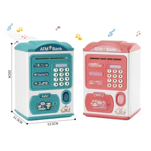 Great Gift ToyためChildren Kids Code Electronic Piggy Banks Mini ATM Electronic Coin Bank Coin BoxためChildren Fun Toy