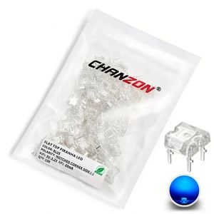 100pcs <span class=keywords><strong>LED</strong></span> <span class=keywords><strong>Piranha</strong></span> Flat Top Light Emitting Diode đèn trắng đỏ màu xanh lá cây màu xanh vàng màu 2V 3V chỉ số DIY Dip <span class=keywords><strong>PCB</strong></span> mạch bóng đèn - Product Image 4