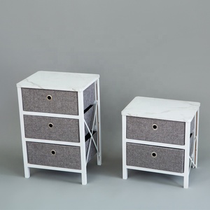 Table d'appoint en bois table de chevet tissu <span class=keywords><strong>commode</strong></span> tissu tiroir stockage tour <span class=keywords><strong>commode</strong></span> - Product Image 4